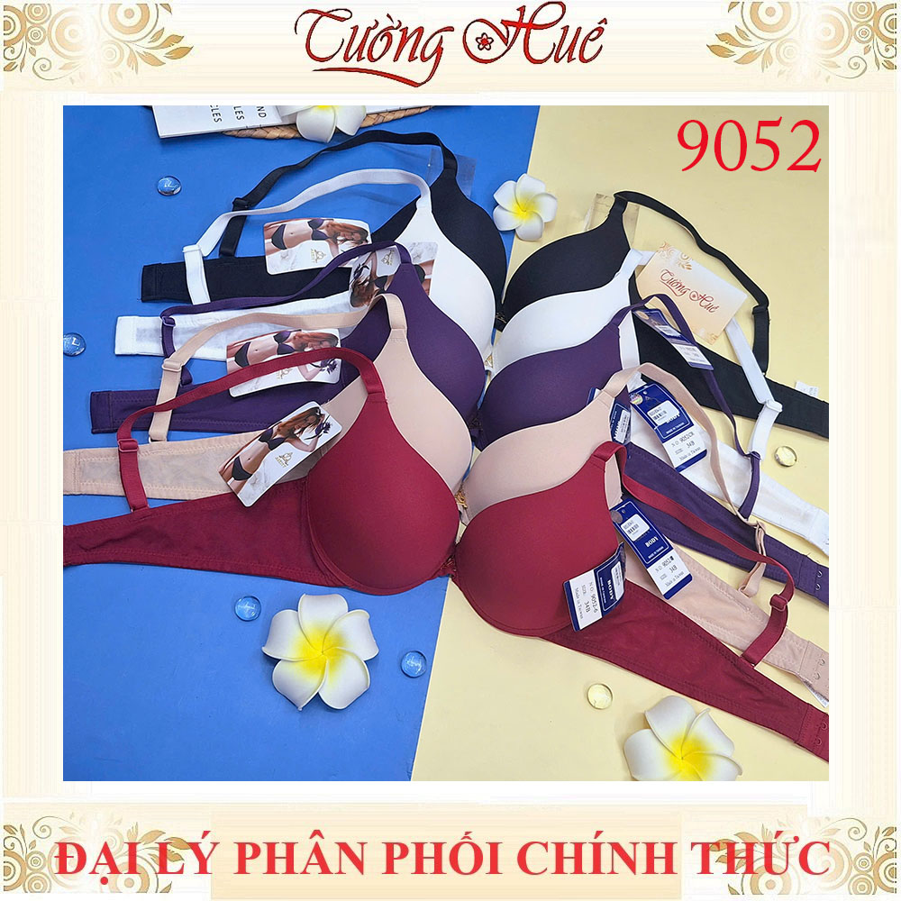 Áo Lót Nữ Đài Loan Aseity 9052 Trơn Có Gọng Mút Đệm 2.5cm Bản Lưng Vừa Dây Bản Liền 2 Móc Cài