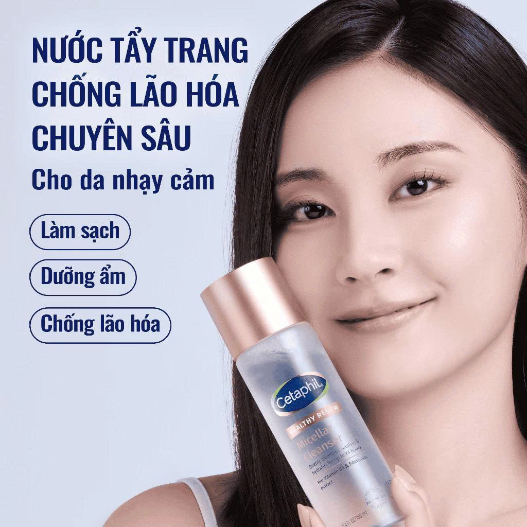 Nước Tẩy Trang Cetaphil Healthy Renew Micellar Cleanser Làm Sạch Dịu Nhẹ Cho Da Nhạy Cảm 160ml