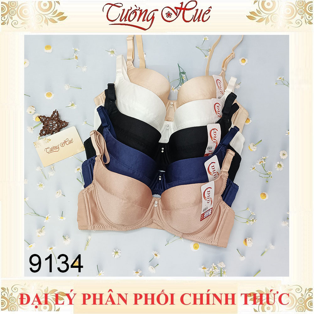 Áo lót nữ SANA 9134 Màu Trơn Có Gọng Không Mút Bảng Lưng Vừa.