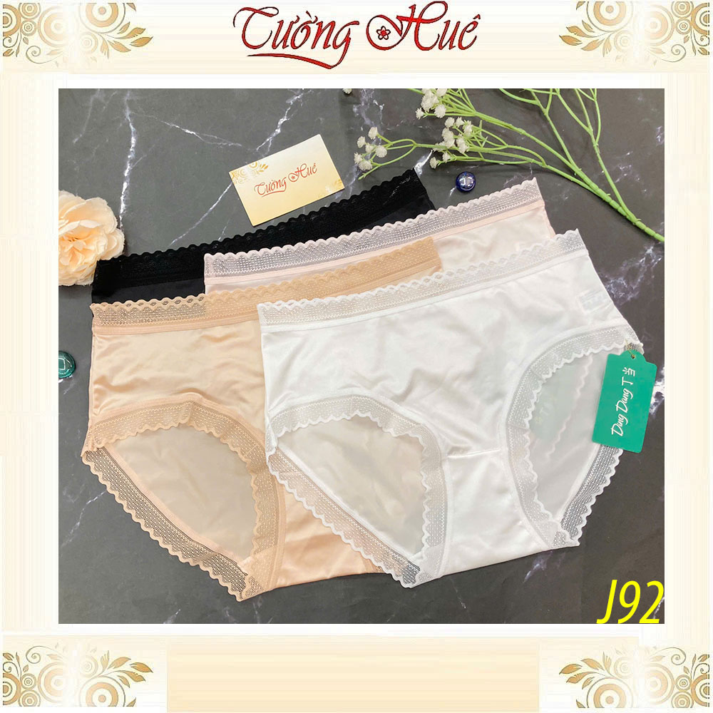 Quần Lót Nữ Ding Dang J92 Lụa Lạnh Mát Phối Ren Mềm
