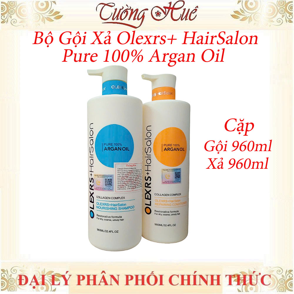 Bộ Gội Xả Olexrs+ HairSalon Pure 100% Argan Oil ( Có Lựa Chọn )