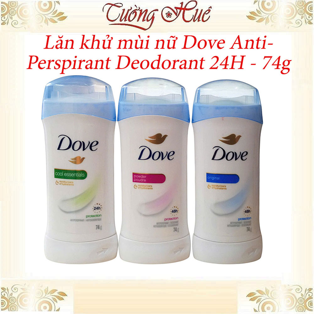 Lăn khử mùi nữ Dove Anti-Perspirant Deodorant 24H - 74g (Nhiều Mùi Lựa Chọn)