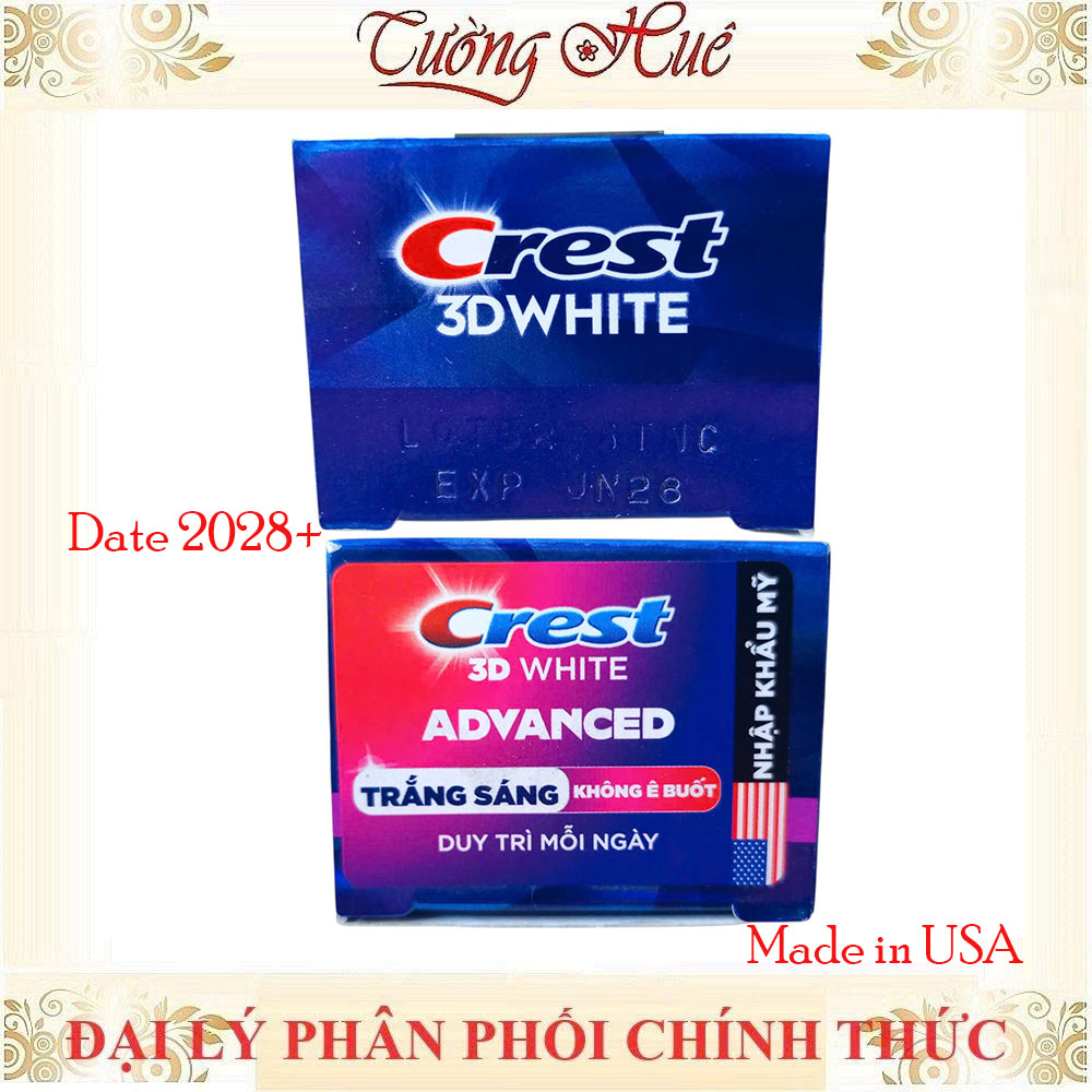 Kem Đánh Răng Crest 3D White Advanced - 93g (Có Lựa Chọn)