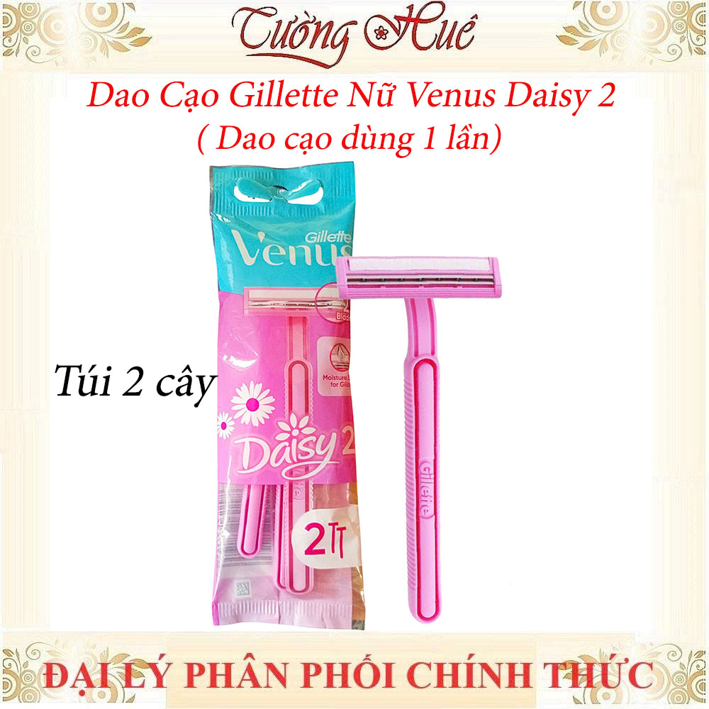 Bộ 2 Dao Cạo Gillette Venus Nữ Daisy 2 (Dao cạo dùng 1 lần) - 1 GóI 2 cây