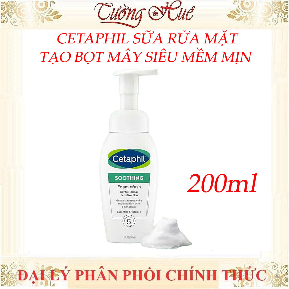 Sữa rửa mặt bọt siêu mềm mịn CETAPHILSOOTHING FOAM WASH 200ML