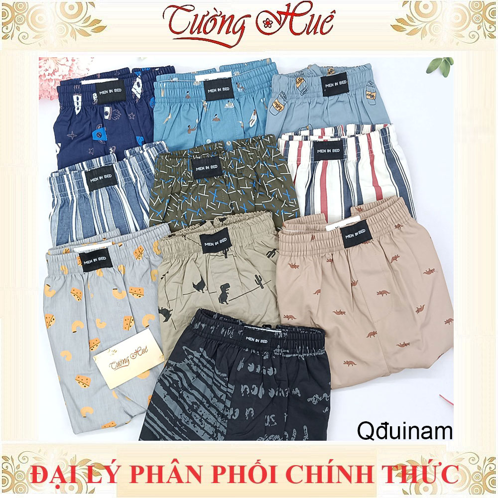 Quần Nam MEN IN BED Quần đùi Quần ngủ Quần lót đùi (có túi) Họa Tiết NN.