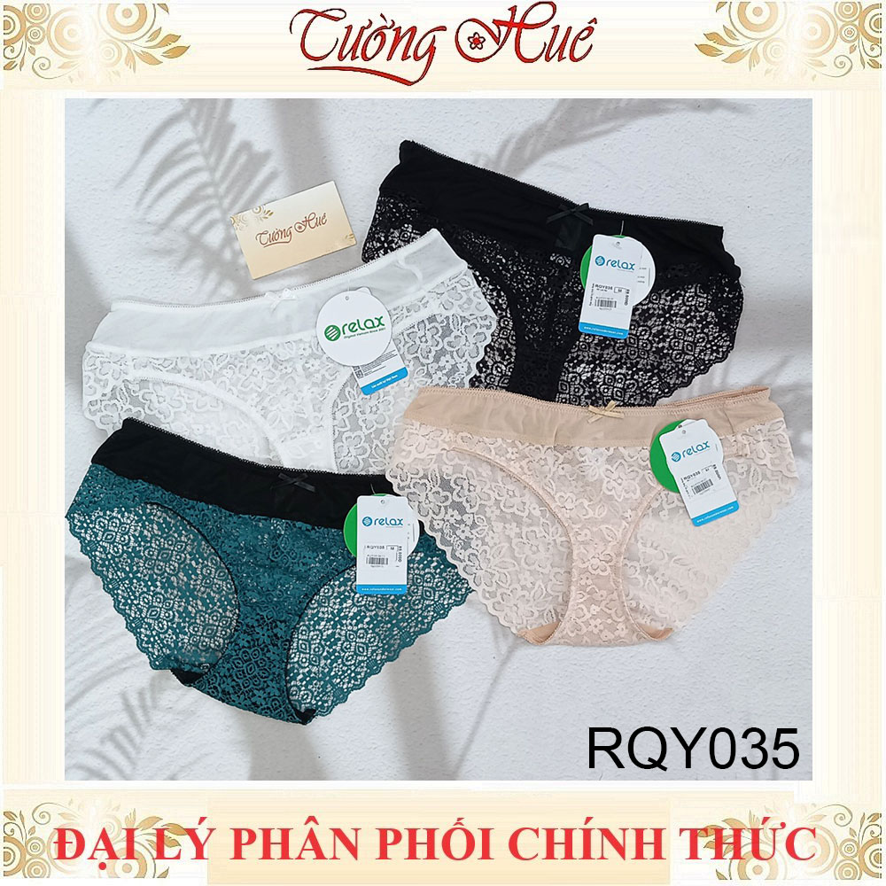 Quần lót nữ Relax RQY035 Phối Ren Không Viền May Lưng Vừa.