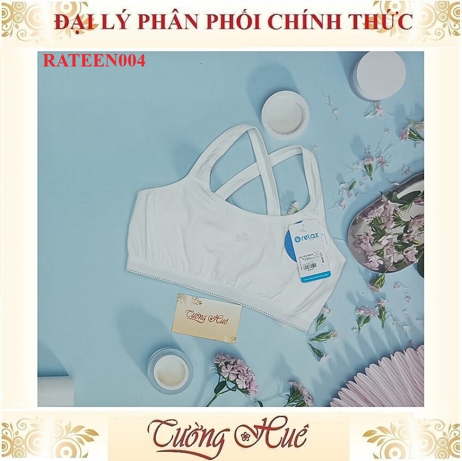 Áo Lá Nữ Sinh relax RATEEN004 Trơn Không Mút Lưng Dây Đan Chéo