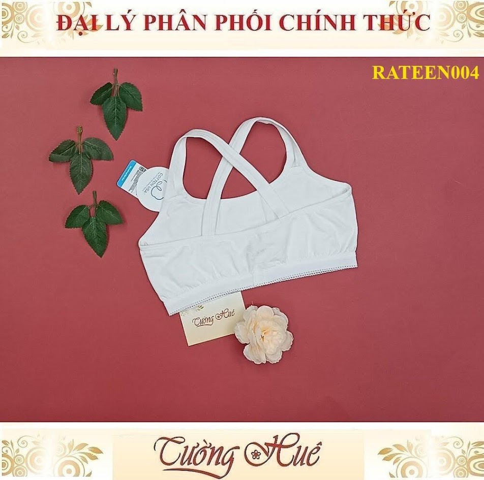 Áo Lá Nữ Sinh relax RATEEN004 Trơn Không Mút Lưng Dây Đan Chéo