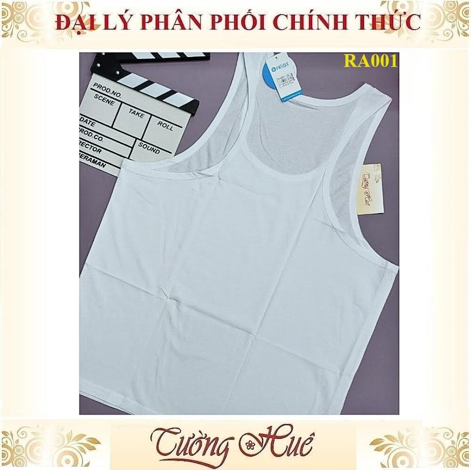 Áo Thun Ba Lỗ Nam relax RA001 Trơn Màu Trắng Form Body Suông