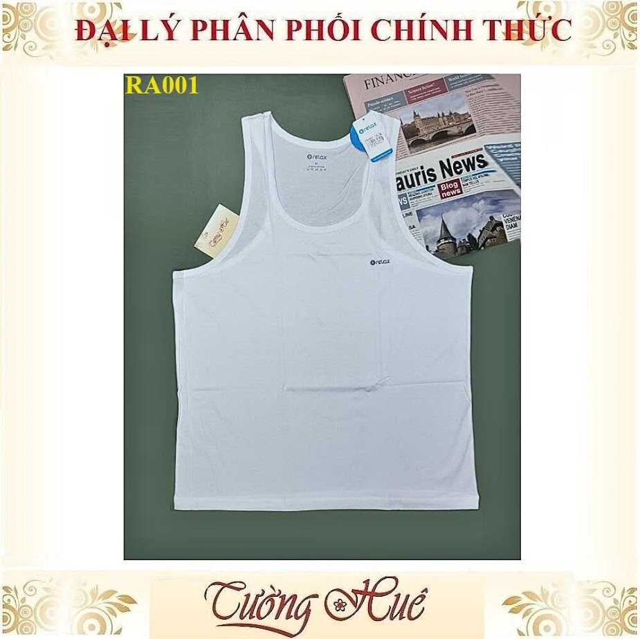 Áo Thun Ba Lỗ Nam relax RA001 Trơn Màu Trắng Form Body Suông