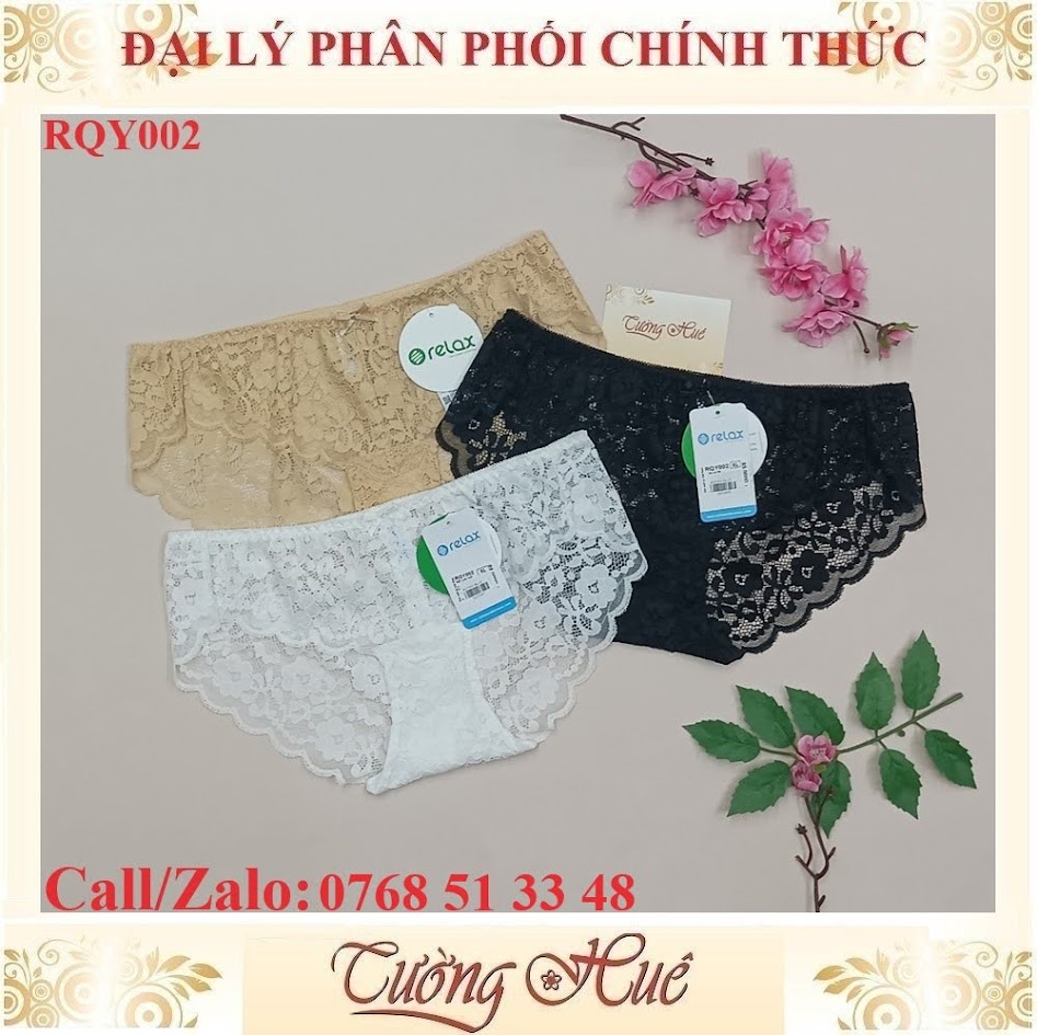 Quần Lót Nữ relax RQY002 Ren Sexy Mềm Mại Lưng Vừa Tôn Dáng