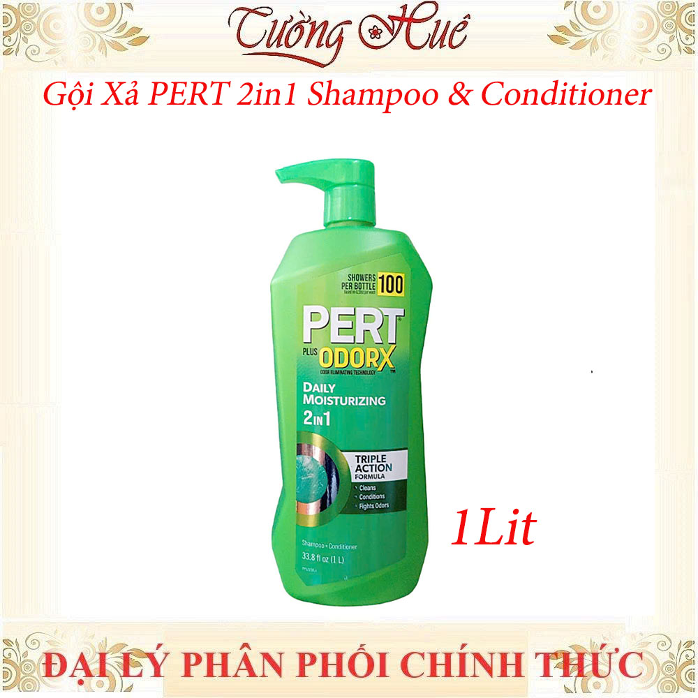 Gội Xả PERT Plus ODORX 2in1 Daily Moisturzing 1Lit