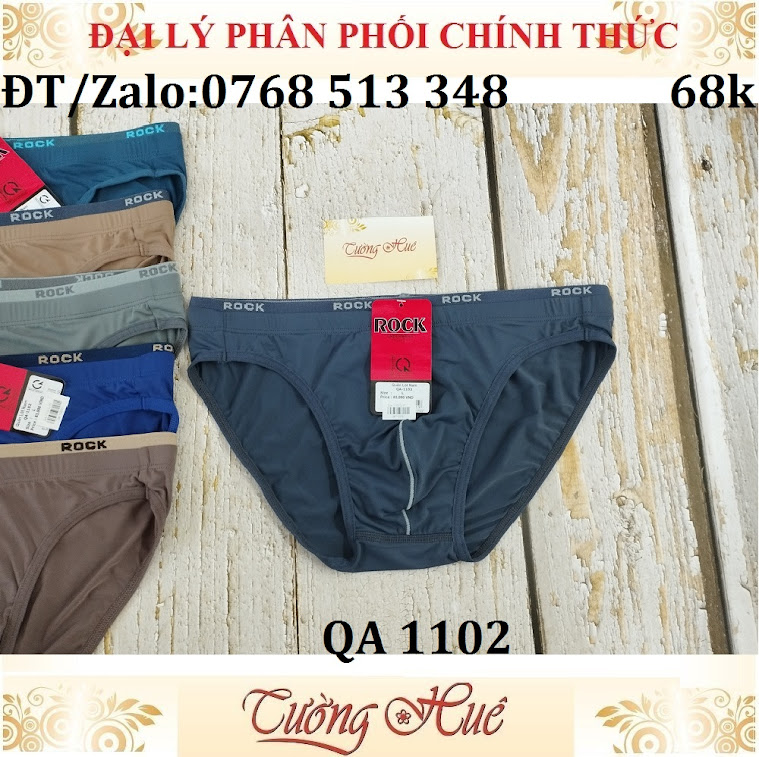 Quần lót nam Rock QA 1102 Quần lót nam tam giác thun lạnh trơn.