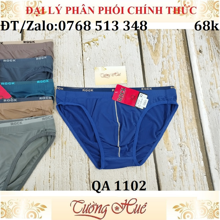 Quần lót nam Rock QA 1102 Quần lót nam tam giác thun lạnh trơn.