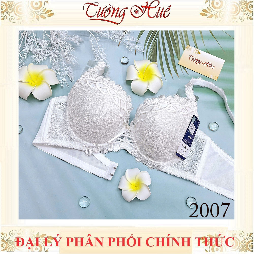Áo Lót Nữ Aseity 2007 Ren Có gọng Mút Mỏng Bản Lưng Vừa Dây Điều Chỉnh Tháo Rời 2 Móc Cài