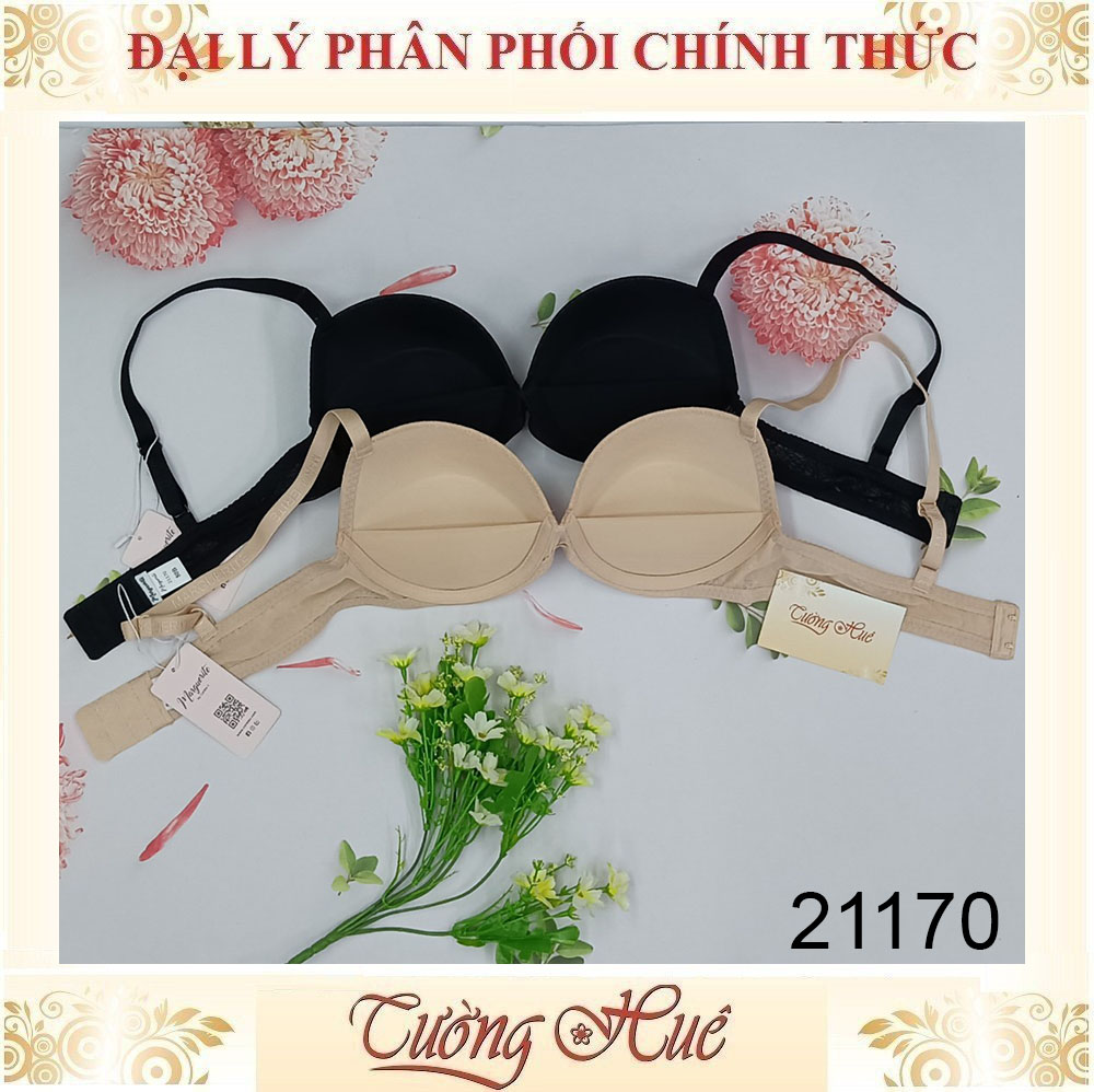 Áo lót nữ Corèle V. Có Gọng Mút Vừa 2cm Nâng Ngực Phối Ren Lưới 21170.