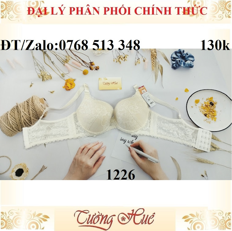 Áo lót nữ Lovely 1226 áo ngực ren mút mỏng bảng to 4 nức cài.