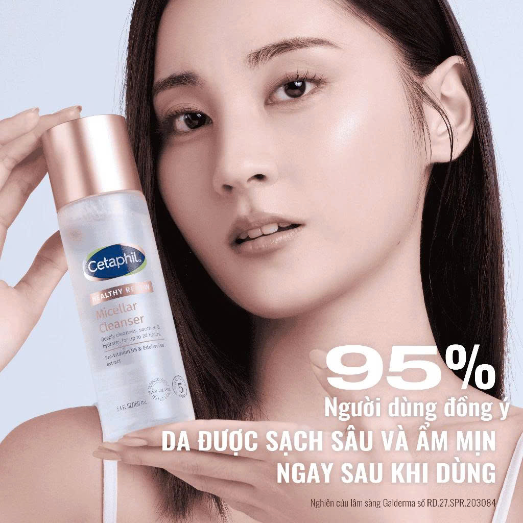 Nước Tẩy Trang Cetaphil Healthy Renew Micellar Cleanser Làm Sạch Dịu Nhẹ Cho Da Nhạy Cảm 160ml