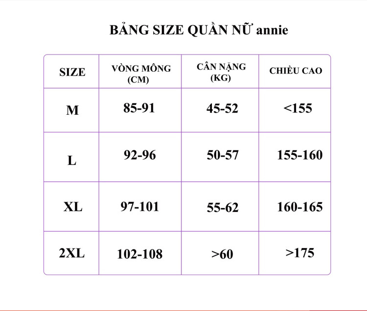Quần Lót Nữ annie Trơn Lưới 2181 Lưng Vừa Co Dãn Thoáng Mát.