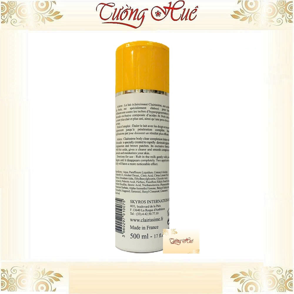 Dưỡng Thể Trắng Da Toàn Thân CLAIRISSIME Body Clear Complexion Lotion - 500ml