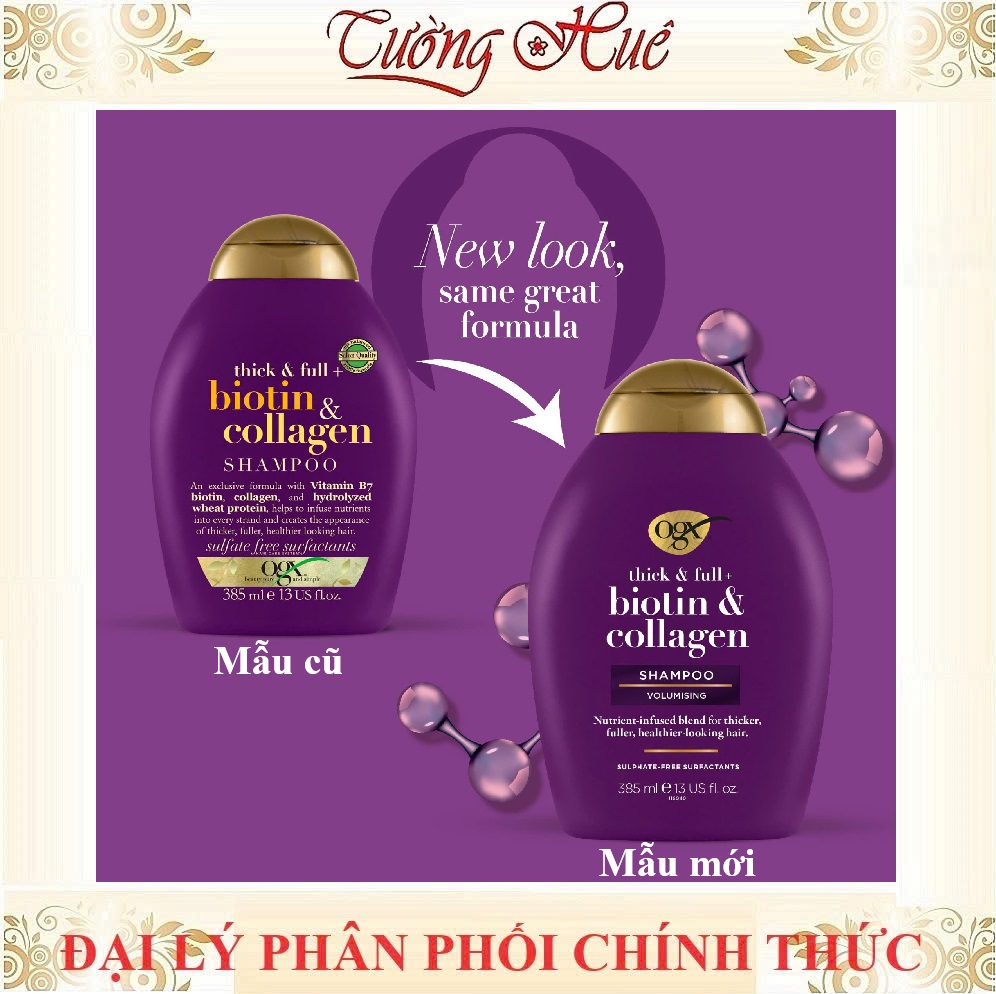 Gội Xả OGX Thick & Full - Biotin & Collagen 385ml - Có Lựa Chọn