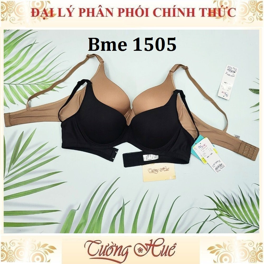 Áo Lót Nữ Thái Lan Wacoal Bme ME 1505 Có Gọng Trơn Nâng Ngực 4cm 2 Móc Cài.