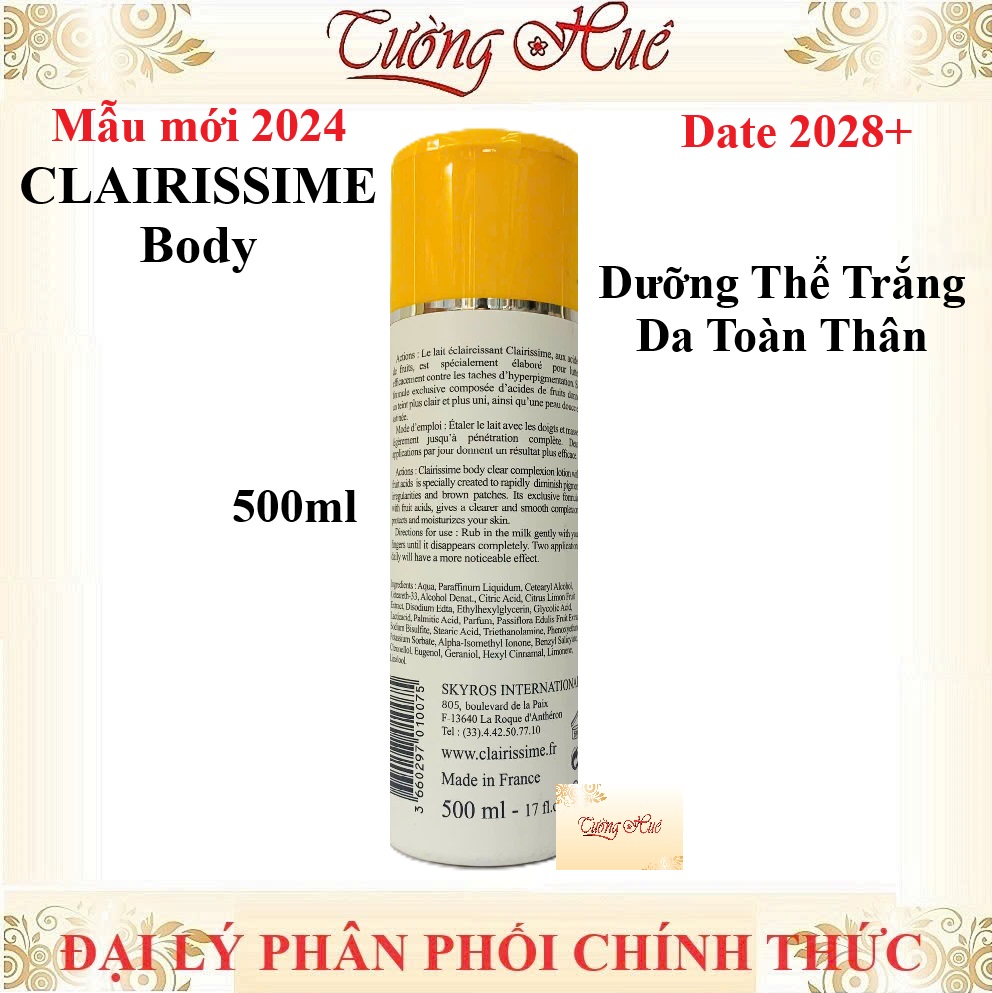 Dưỡng Thể Trắng Da Toàn Thân CLAIRISSIME Body Clear Complexion Lotion - 500ml