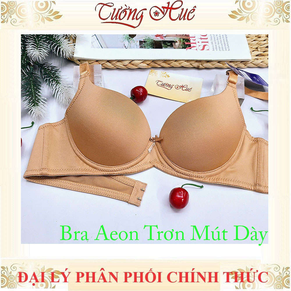 Áo Lót Nữ Bra Aeon Trơn Có Gọng Mút Dày 4 cm Bản Lưng Vừa 2 Móc cài
