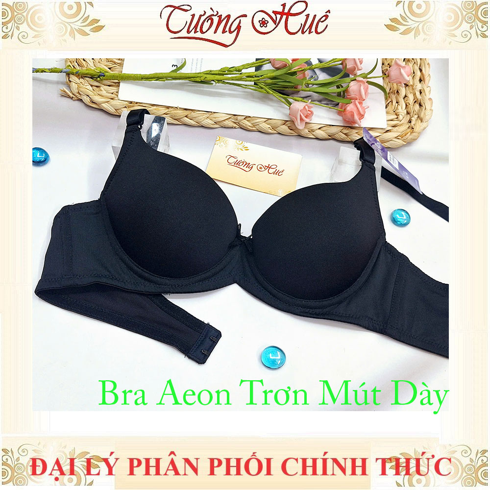 Áo Lót Nữ Bra Aeon Trơn Có Gọng Mút Dày 4 cm Bản Lưng Vừa 2 Móc cài