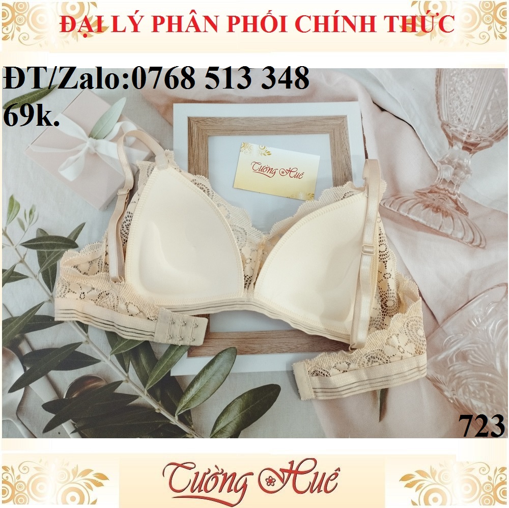 Áo bra 2 dây Thái Lan 723 ren cúp tam giác.
