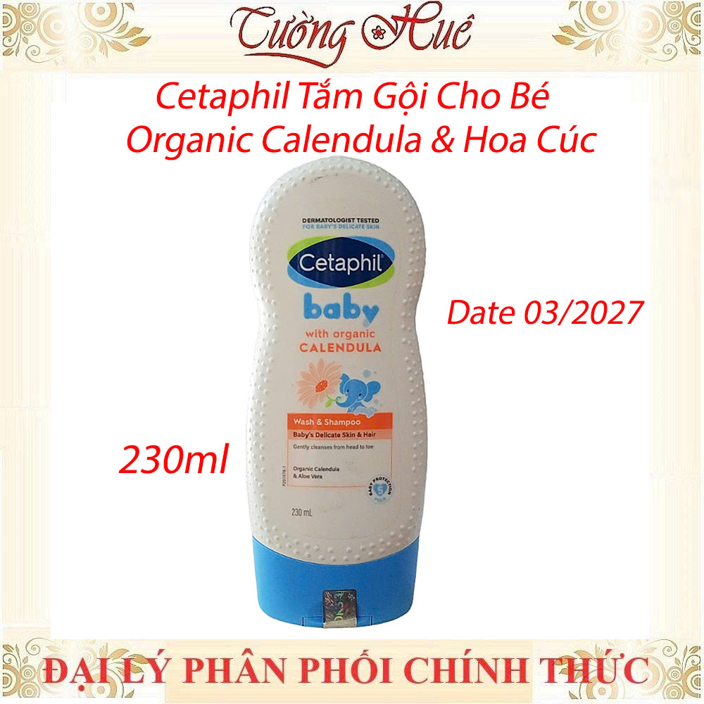Cetaphil Tắm gội cho bé Organic Calendula & Hoa Cúc 230ml/400ml