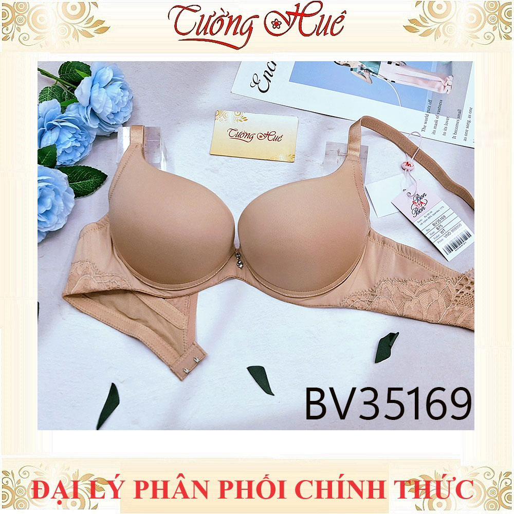Áo lót nữ Bon Bon Có Gọng Mút Dày 3.5cm Dây Lưng Phối Ren BV35169.