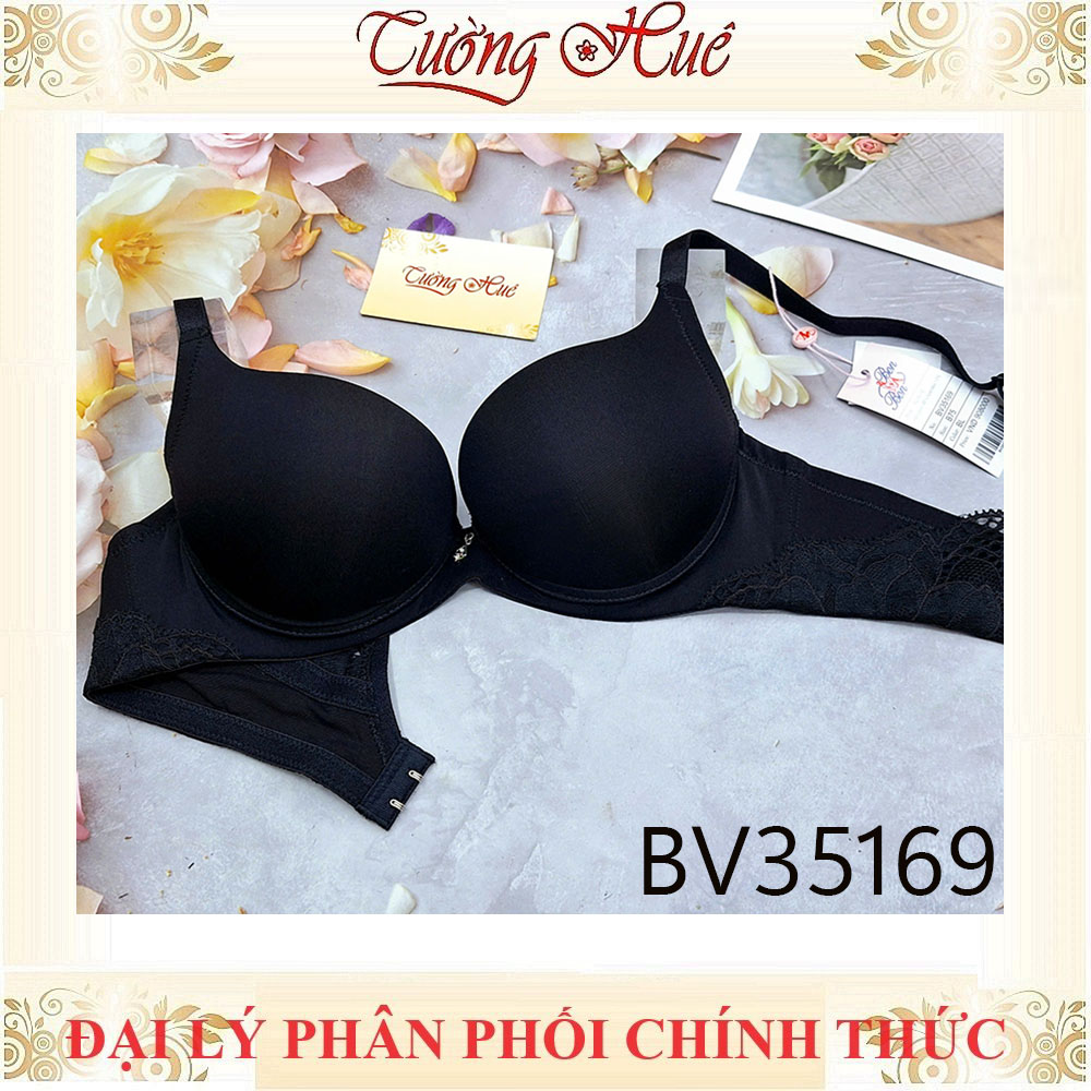 Áo lót nữ Bon Bon Có Gọng Mút Dày 3.5cm Dây Lưng Phối Ren BV35169.