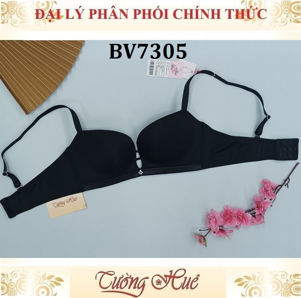 Áo lót nữ Bon Bon BV7305 Không Gọng Trơn Mút Mỏng Ép 3/4 3 Móc Cài.