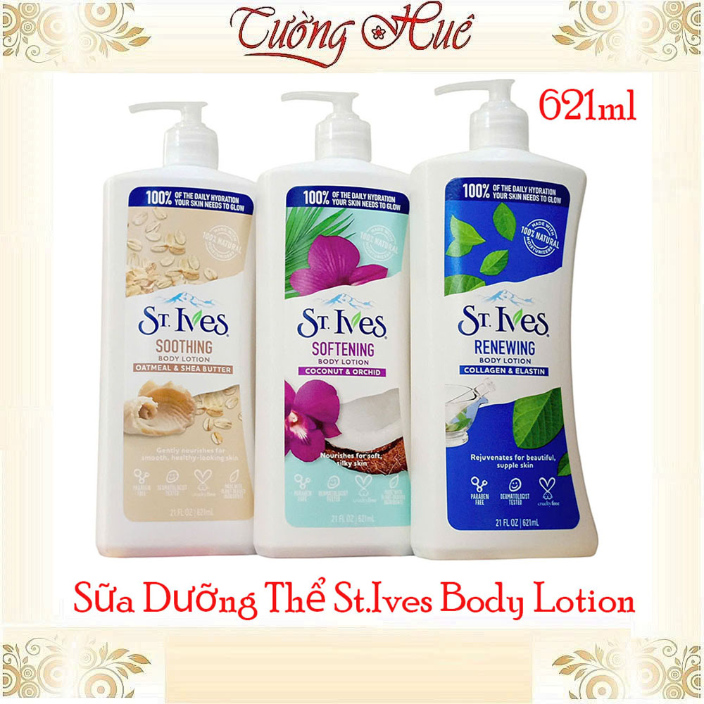 Sữa Dưỡng Thể St.Ives Body Lotion Dưỡng Trắng Da Nhiều Mùi Lựa Chọn - 621ml