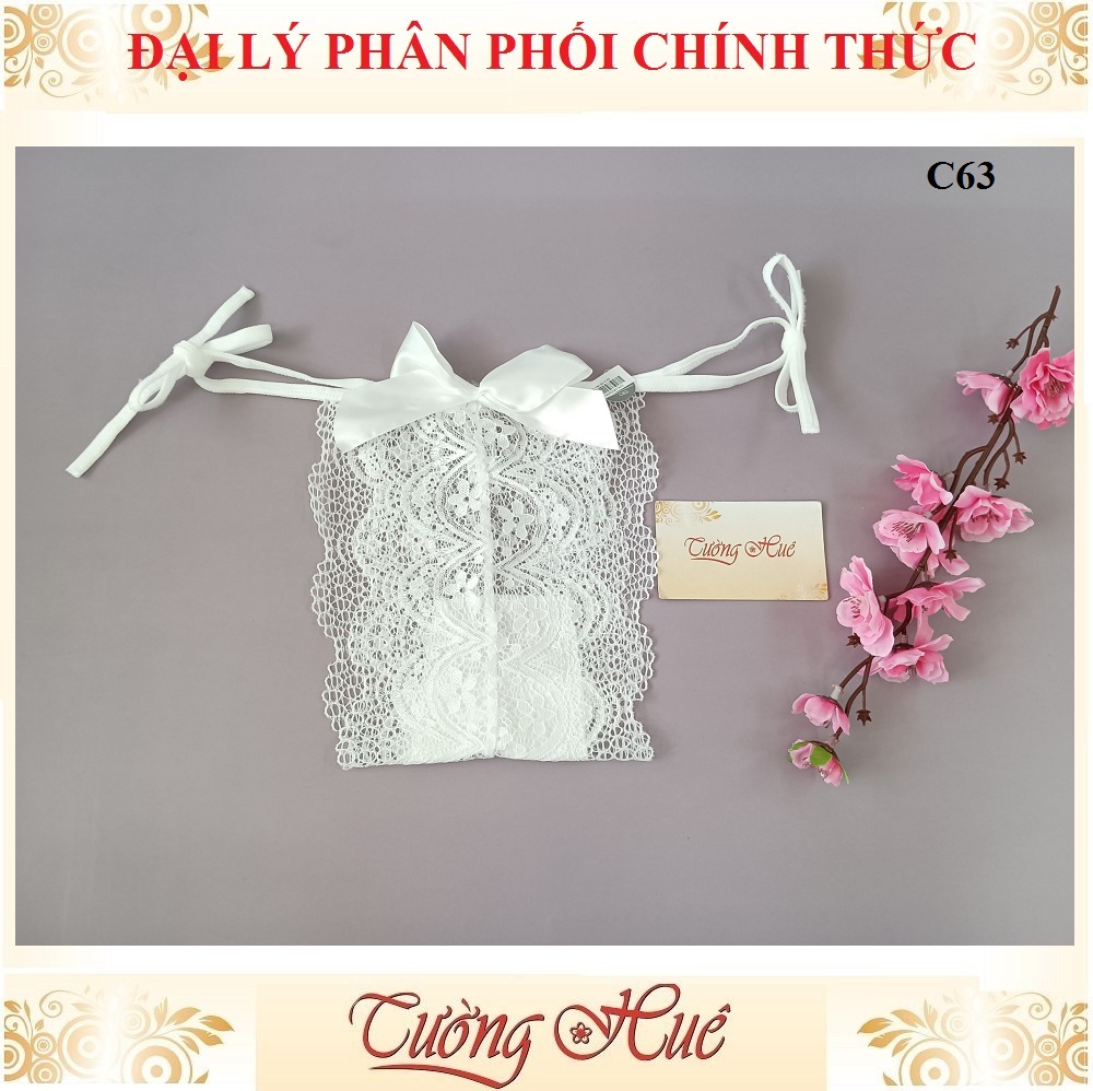 Quần lót nữ C63 ren nơ cột dây hai bên MÀU NGẪU NHIÊN.