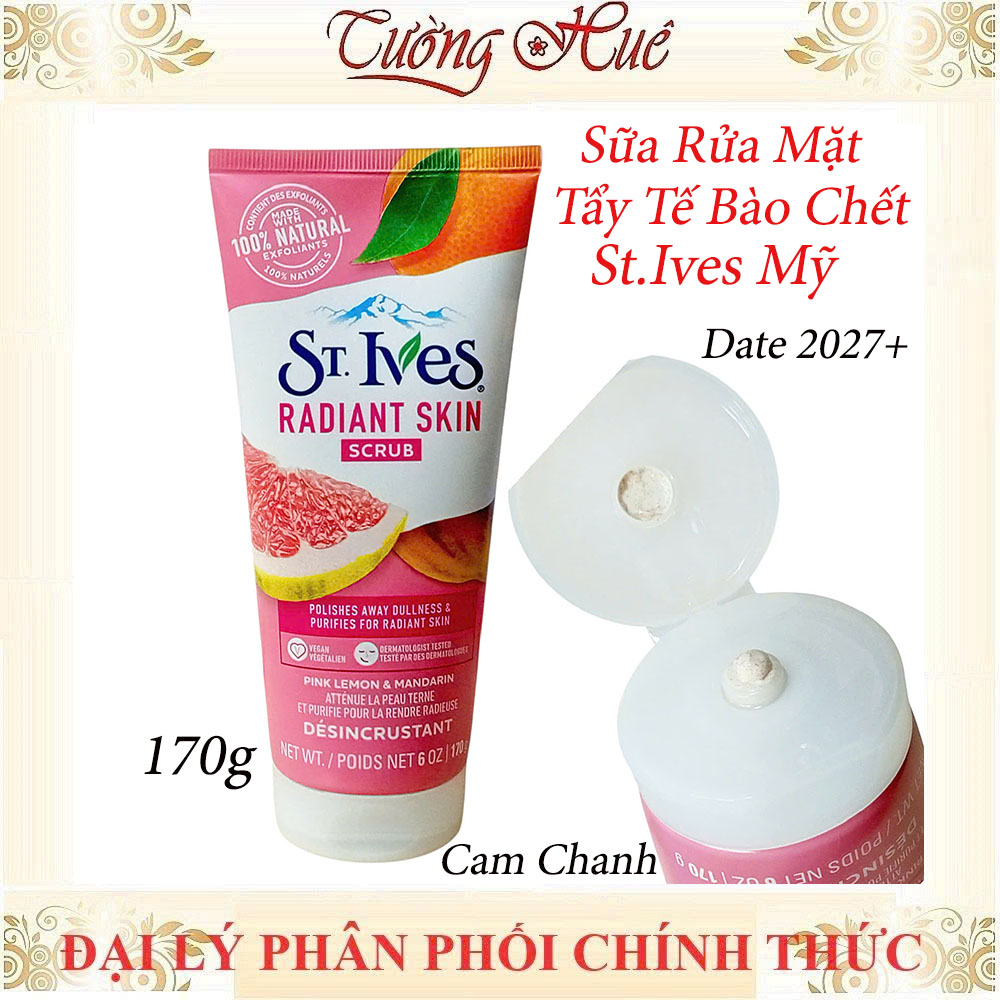 Sữa Rửa Mặt Tẩy Tế Bào Da Chết St.Ives Hàng Mỹ Nhiều Mùi Lựa Chọn - 170g