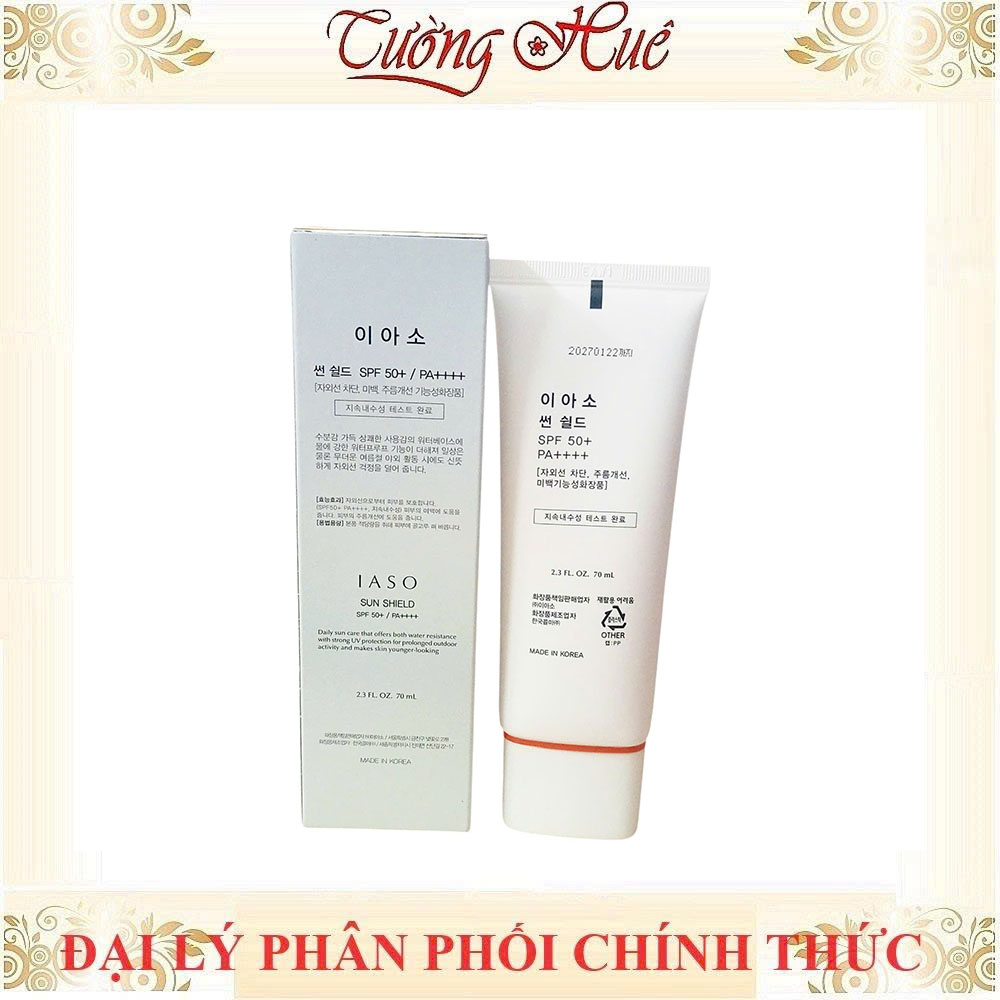 Kem chống nắng chịu nước IASO Sun Shield SPF50+/PA++++ 70ml