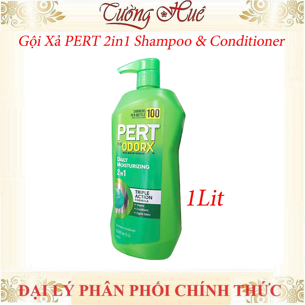 Gội Xả PERT Plus ODORX 2in1 Daily Moisturzing 1Lit