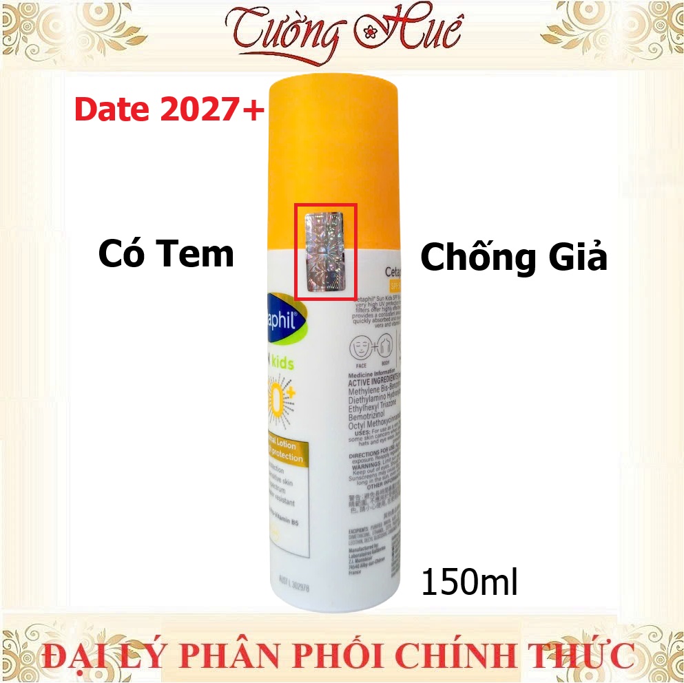 Sữa Chống Nắng Cetaphil Sun Kids SPF50+ Dịu Lành Cho Làn Da Của Bé - 150ml