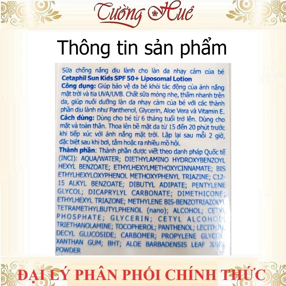 Sữa Chống Nắng Cetaphil Sun Kids SPF50+ Dịu Lành Cho Làn Da Của Bé - 150ml