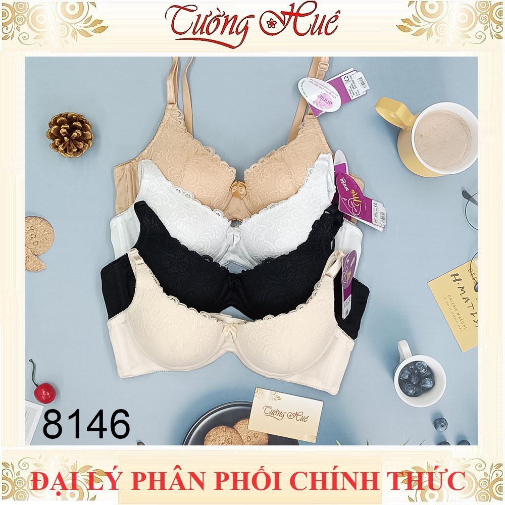Áo lót nữ annie Bra 8146 ren nâng ngực mút mỏng.