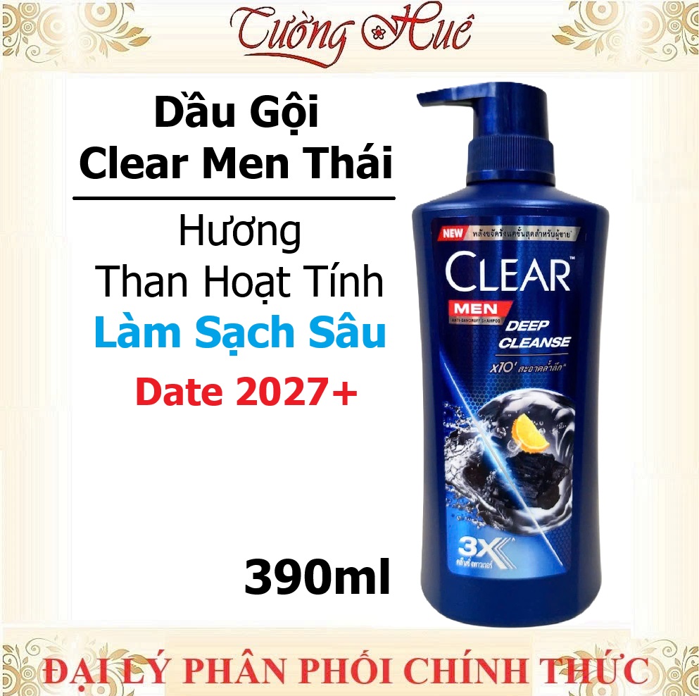 Dầu Gội Clear Men Thái Ngăn Ngừa Gàu Thơm Mát - 390ml