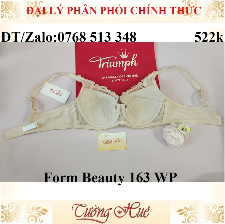 Áo lót nữ Triumph Form & Beauty 163 WP ren mỏng lưng bảng to.