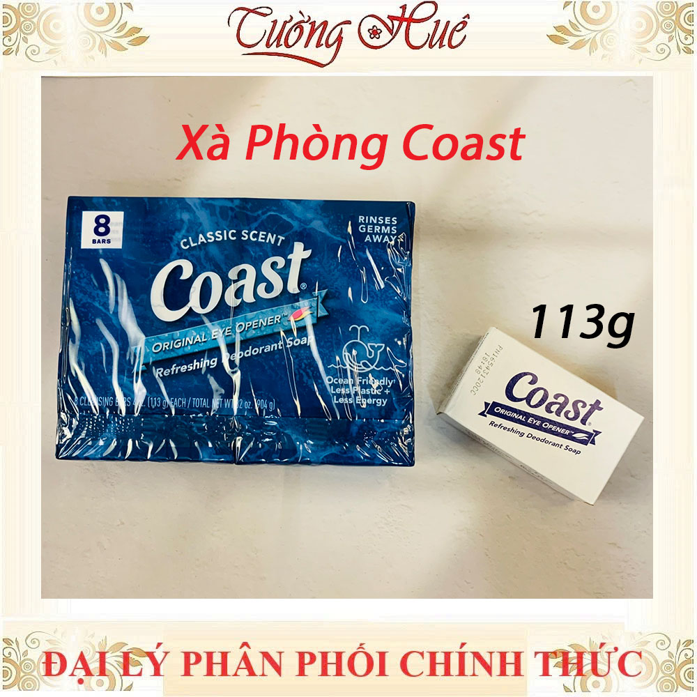 Thùng Xà Phòng Cục Coast Classic Scent 8 Bars (6 Lốc, Lốc 8 Cục, Cục 113g)
