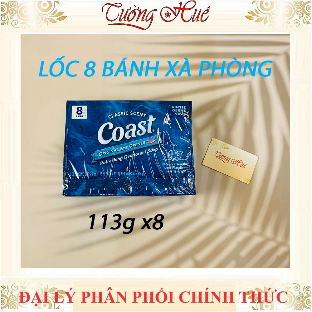Lốc 8 bánh xà phòng Coast - 113g x8