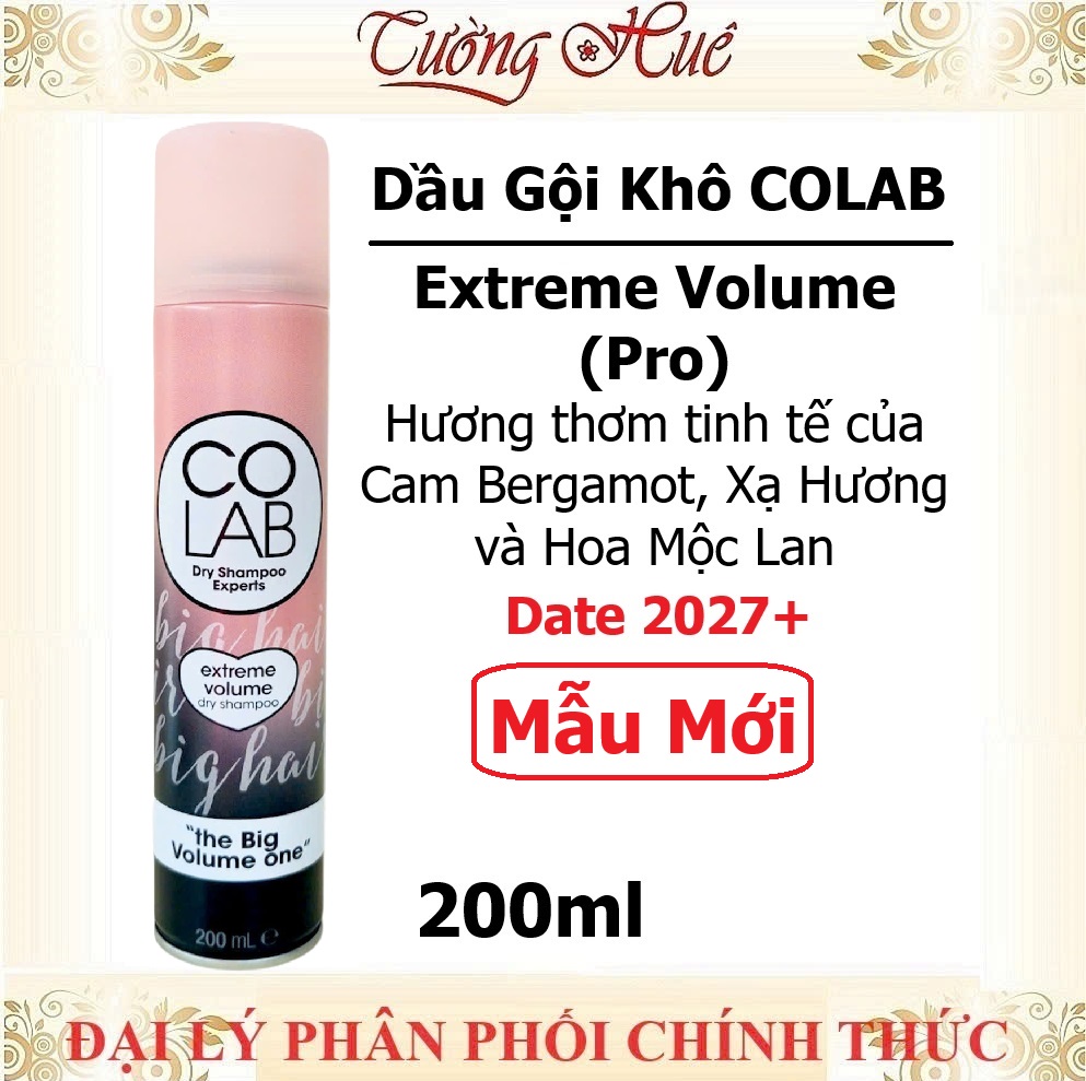 Dầu Gội Khô CoLab Dry Shampoo Nhiều Mùi Hương - 200ml (Có Lựa Chọn)