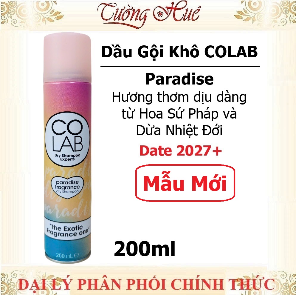 Dầu Gội Khô CoLab Dry Shampoo Nhiều Mùi Hương - 200ml (Có Lựa Chọn)