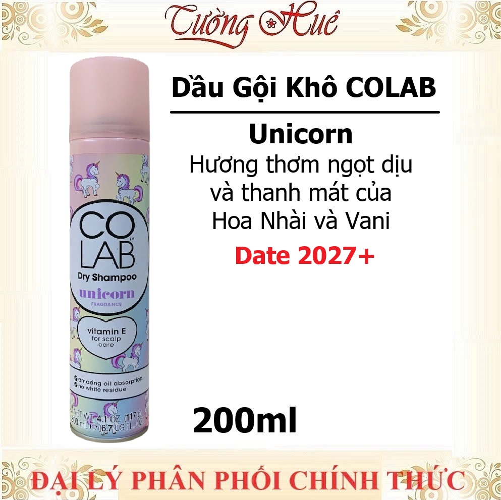 Dầu Gội Khô CoLab Dry Shampoo Nhiều Mùi Hương - 200ml (Có Lựa Chọn)